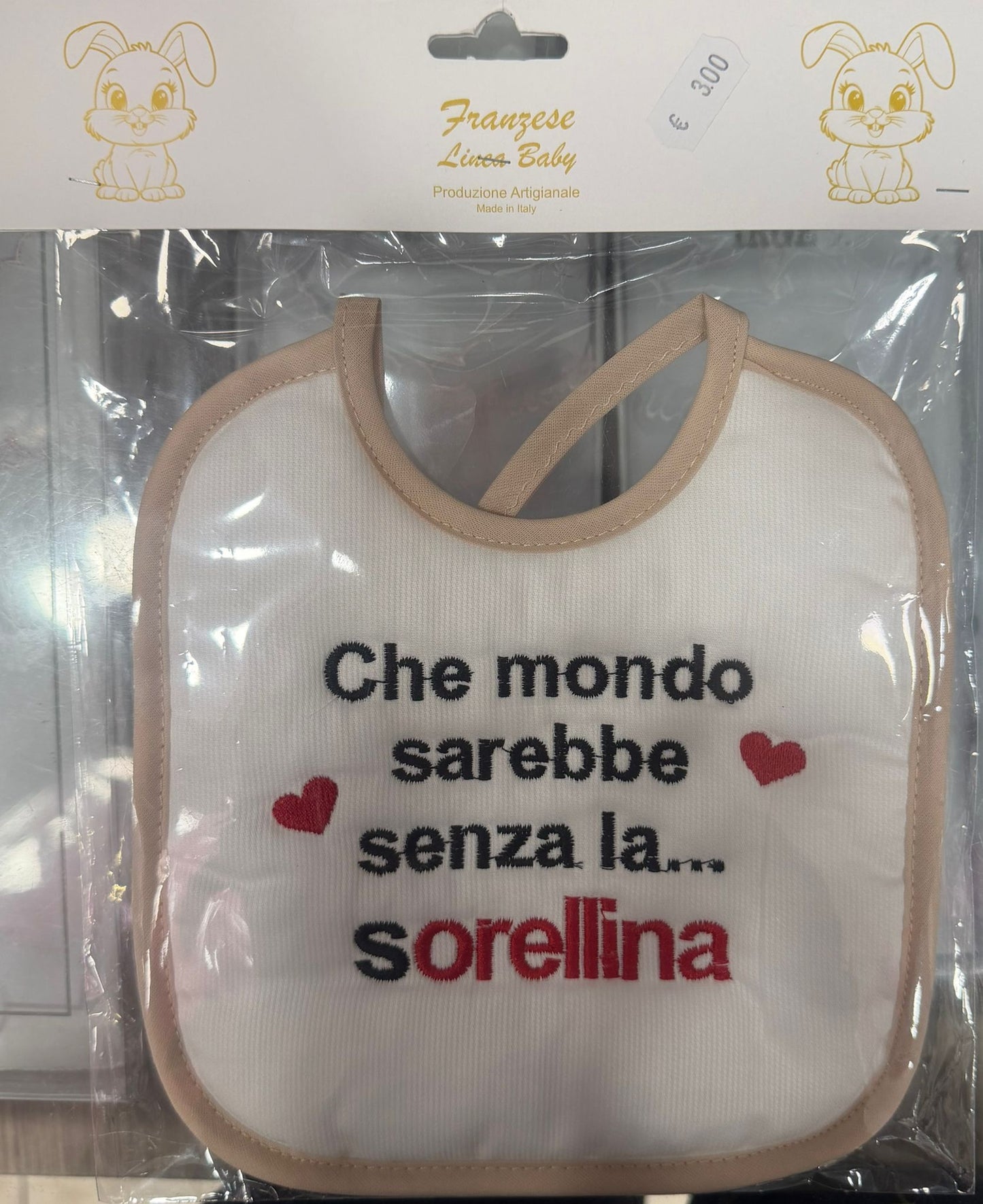 Bavetta Neonato Ricamata – Idee Regalo per Persone Speciali