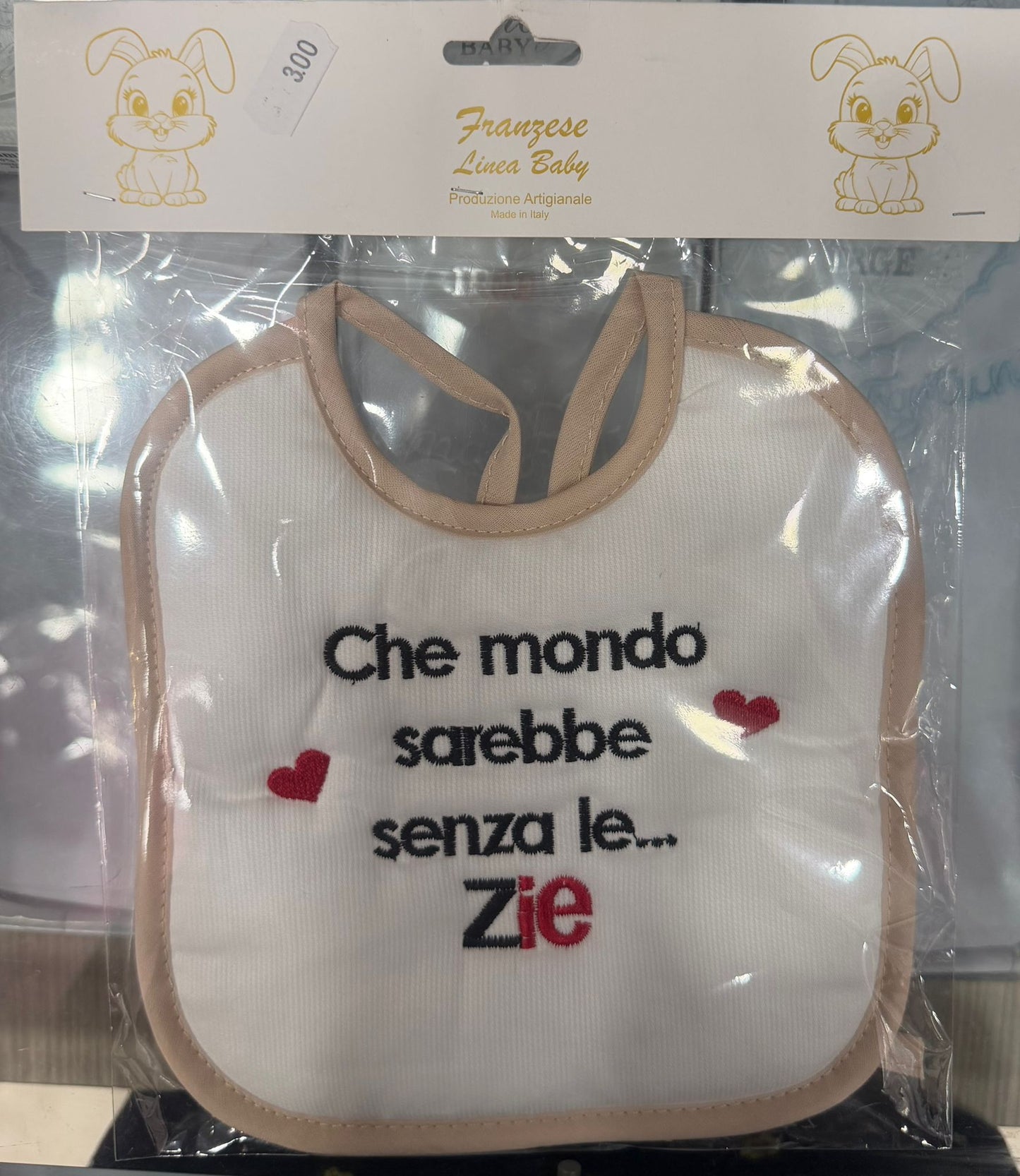 Bavetta Neonato Ricamata – Idee Regalo per Persone Speciali