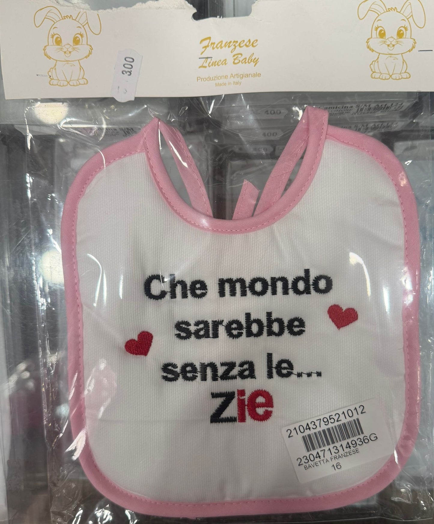 Bavetta Neonato Ricamata – Idee Regalo per Persone Speciali