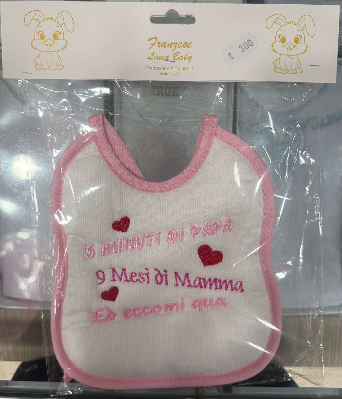 Bavetta Neonato Ricamata – Idee Regalo per Persone Speciali