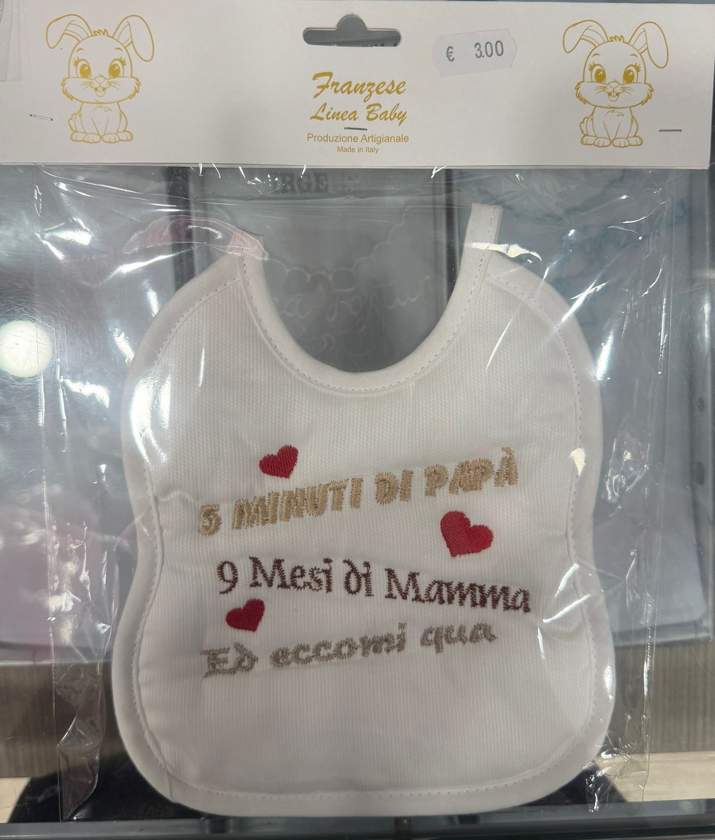 Bavetta Neonato Ricamata – Idee Regalo per Persone Speciali