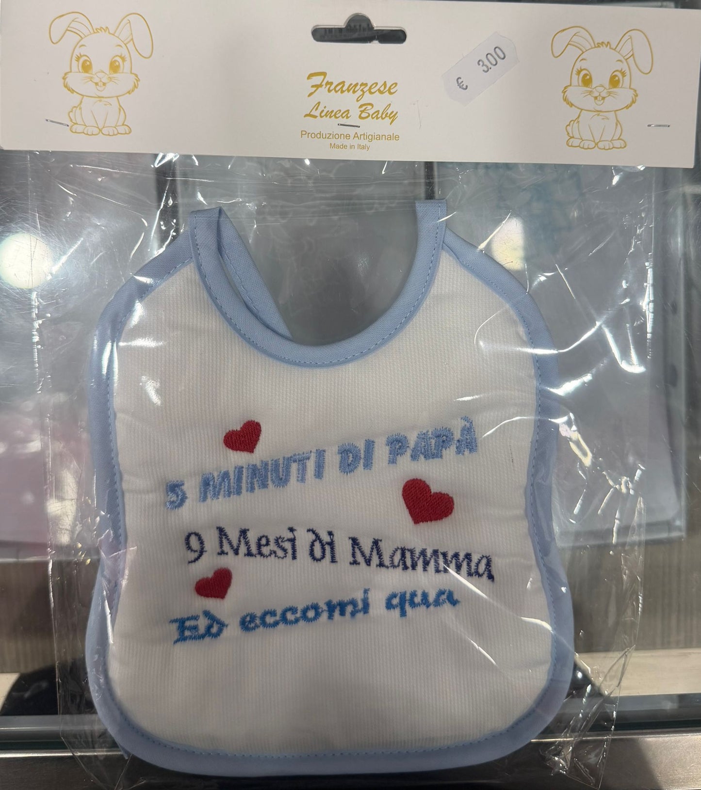 Bavetta Neonato Ricamata – Idee Regalo per Persone Speciali