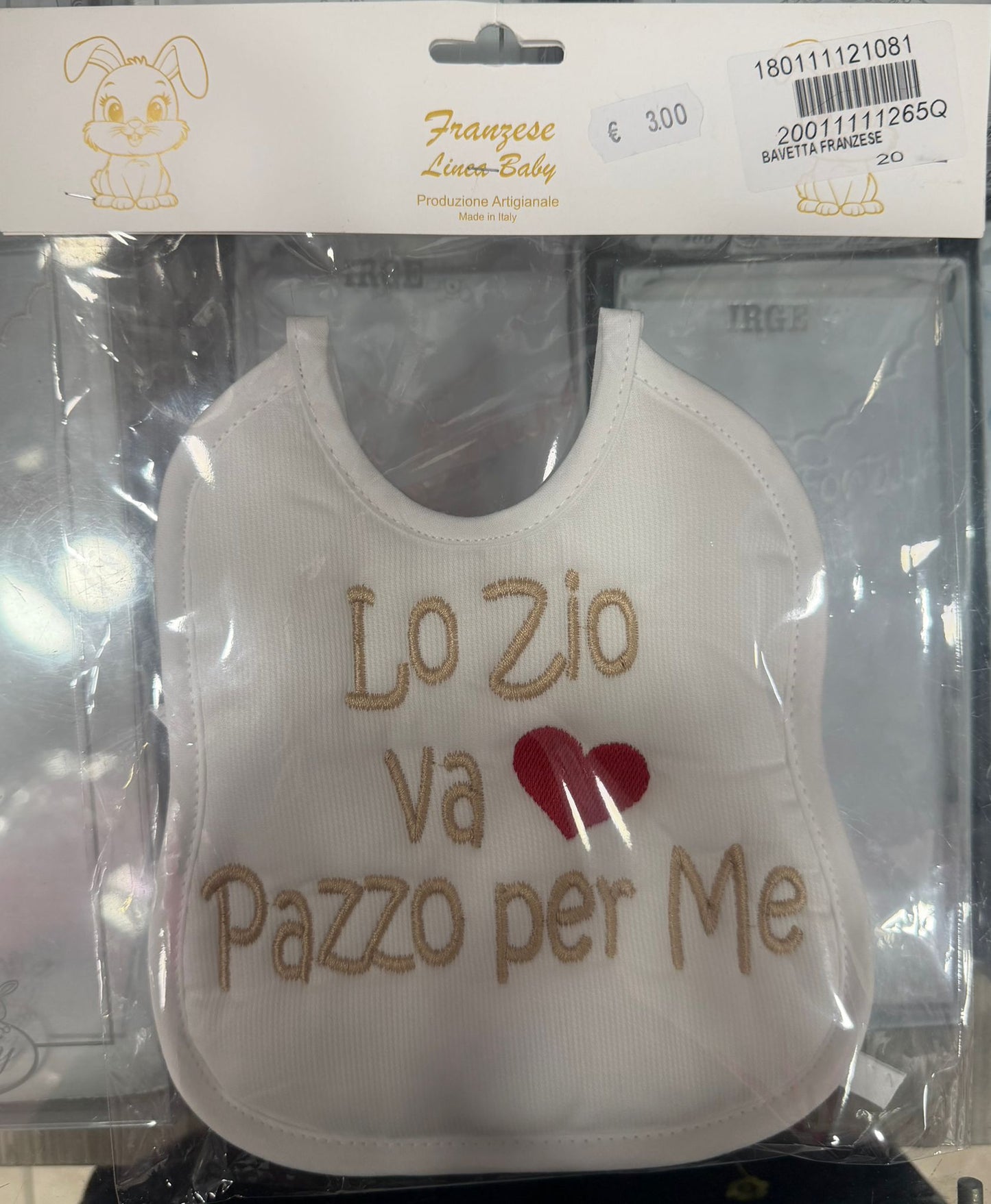 Bavetta Neonato Ricamata – Idee Regalo per Persone Speciali