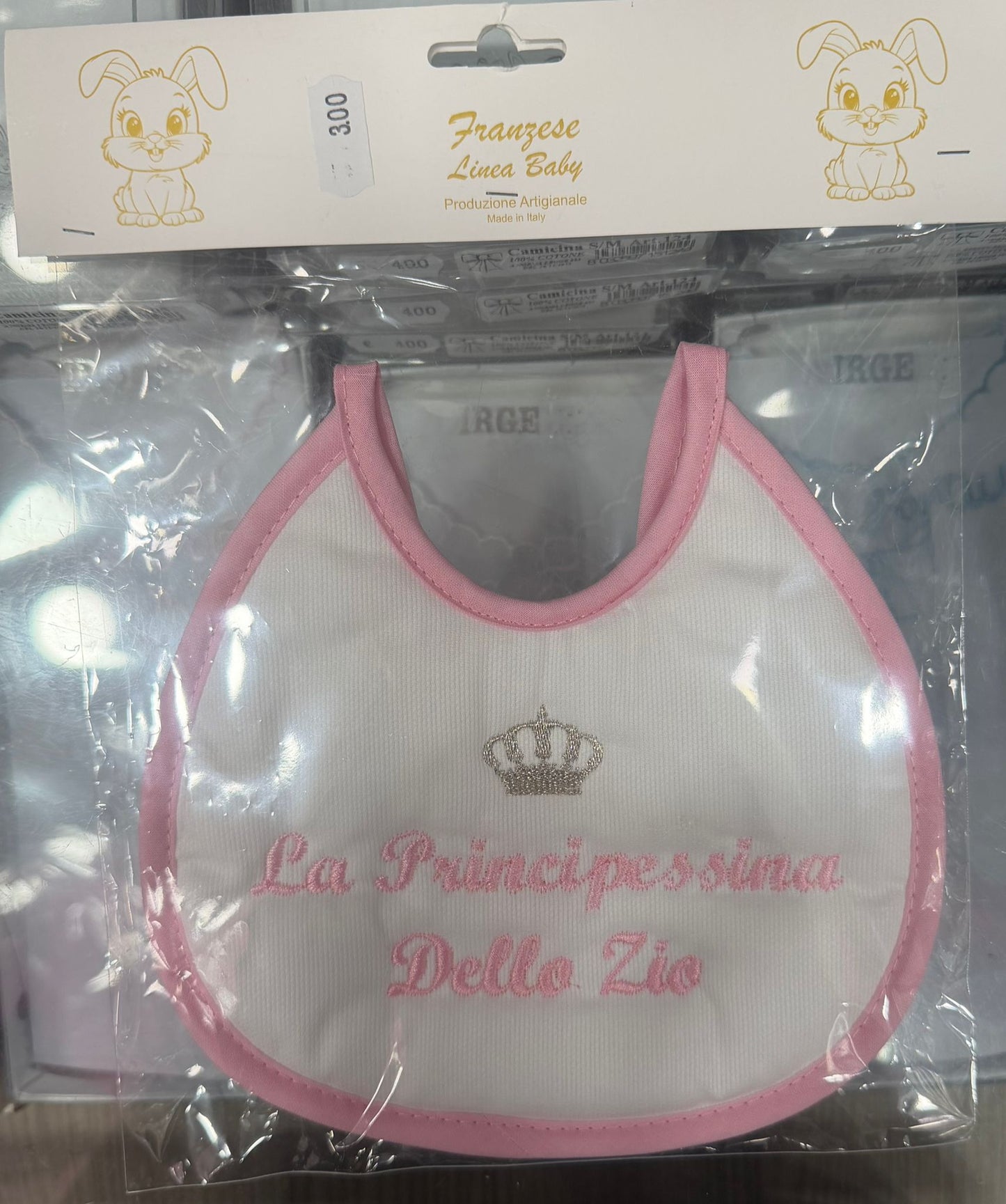 Bavetta Neonato Ricamata – Idee Regalo per Persone Speciali