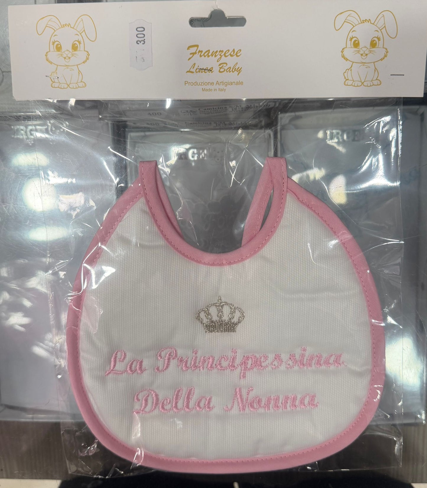 Bavetta Neonato Ricamata – Idee Regalo per Persone Speciali