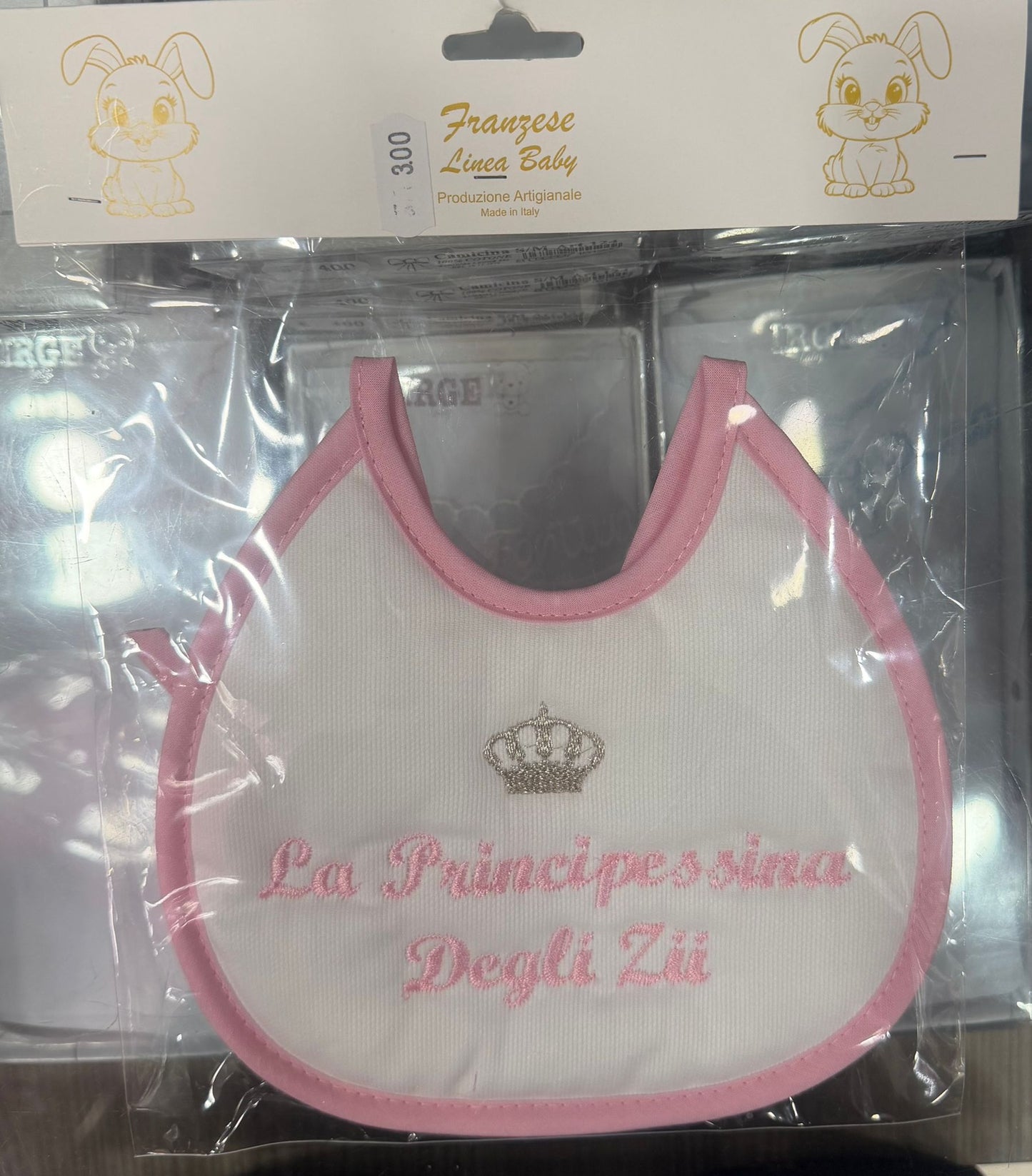 Bavetta Neonato Ricamata – Idee Regalo per Persone Speciali