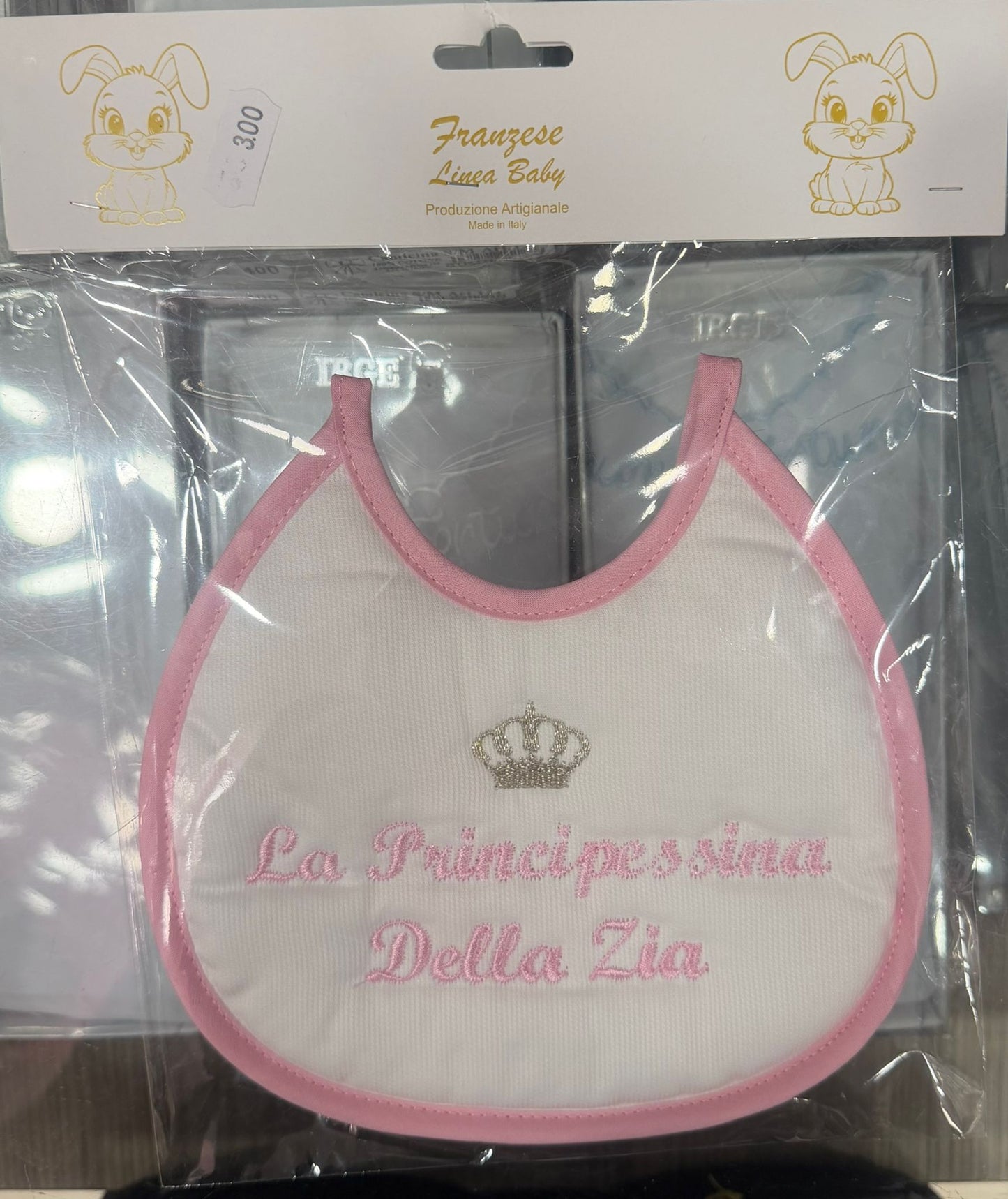 Bavetta Neonato Ricamata – Idee Regalo per Persone Speciali