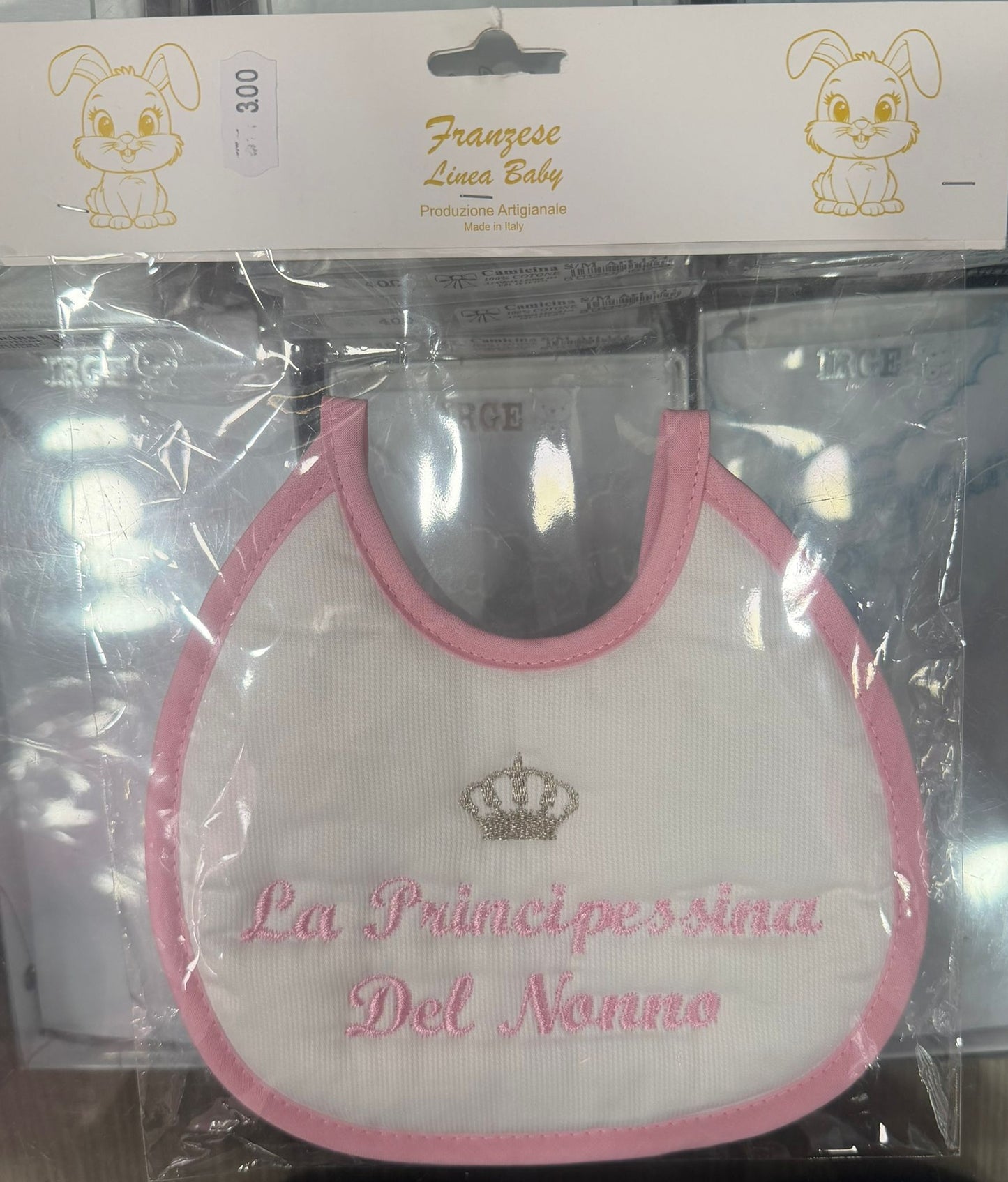 Bavetta Neonato Ricamata – Idee Regalo per Persone Speciali