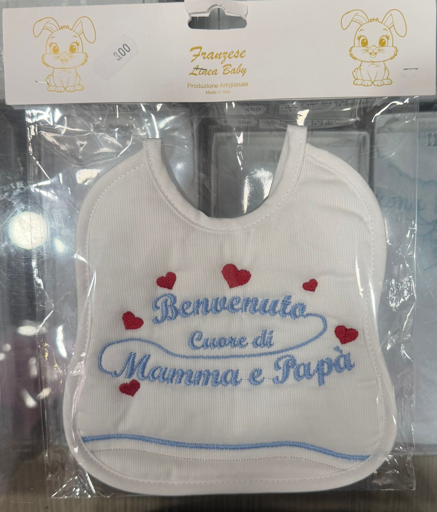 Bavetta Neonato Ricamata – Idee Regalo per Persone Speciali