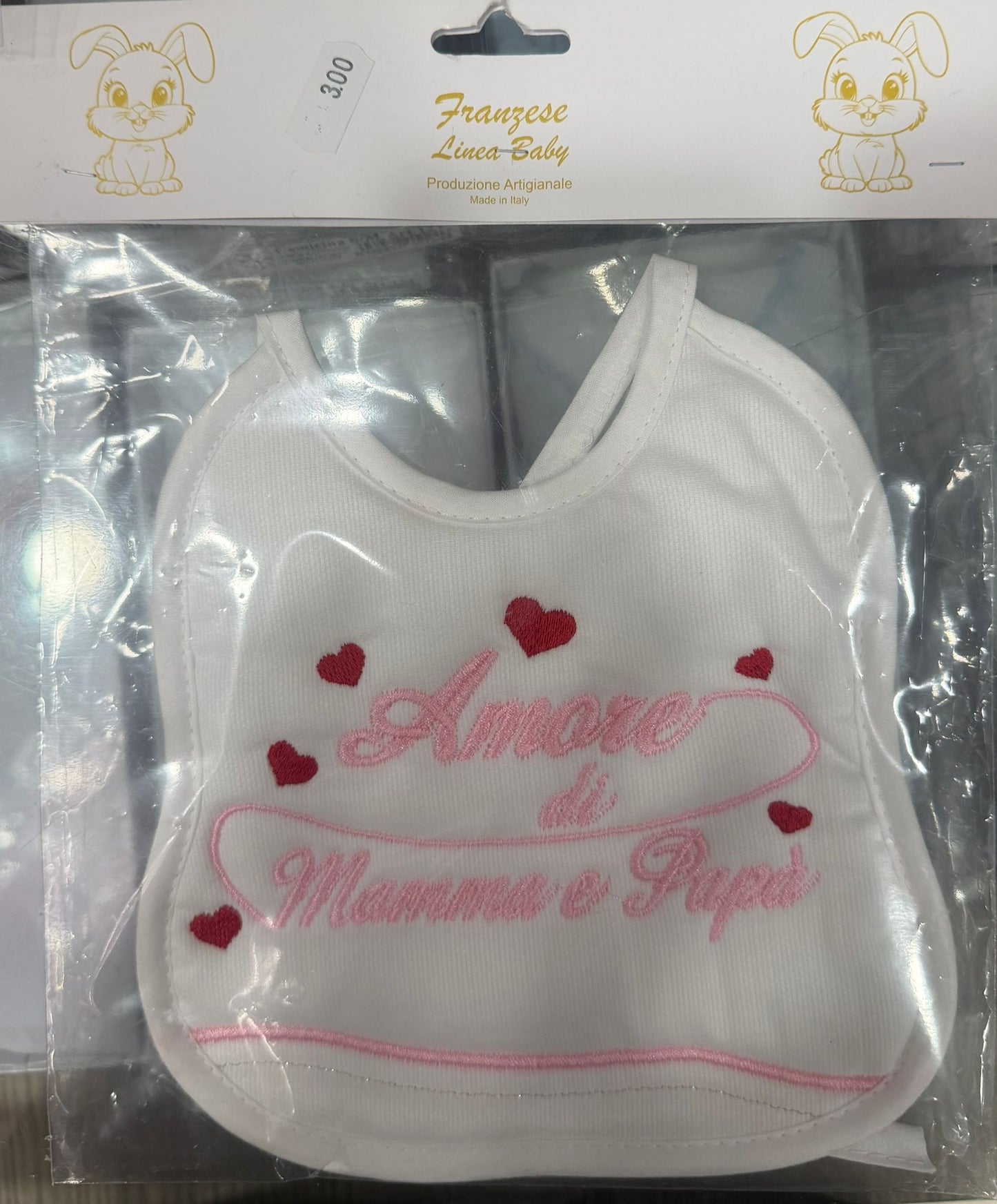Bavetta Neonato Ricamata – Idee Regalo per Persone Speciali