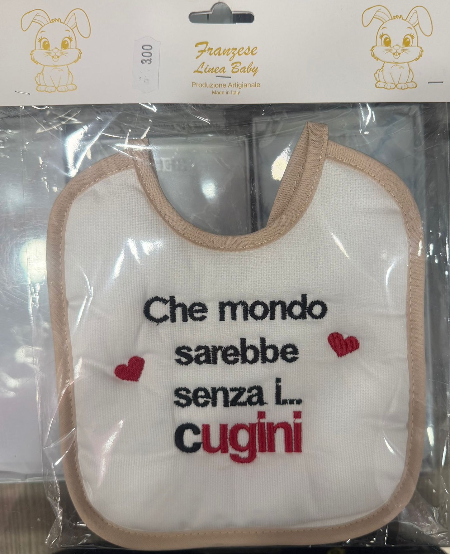Bavetta Neonato Ricamata – Idee Regalo per Persone Speciali