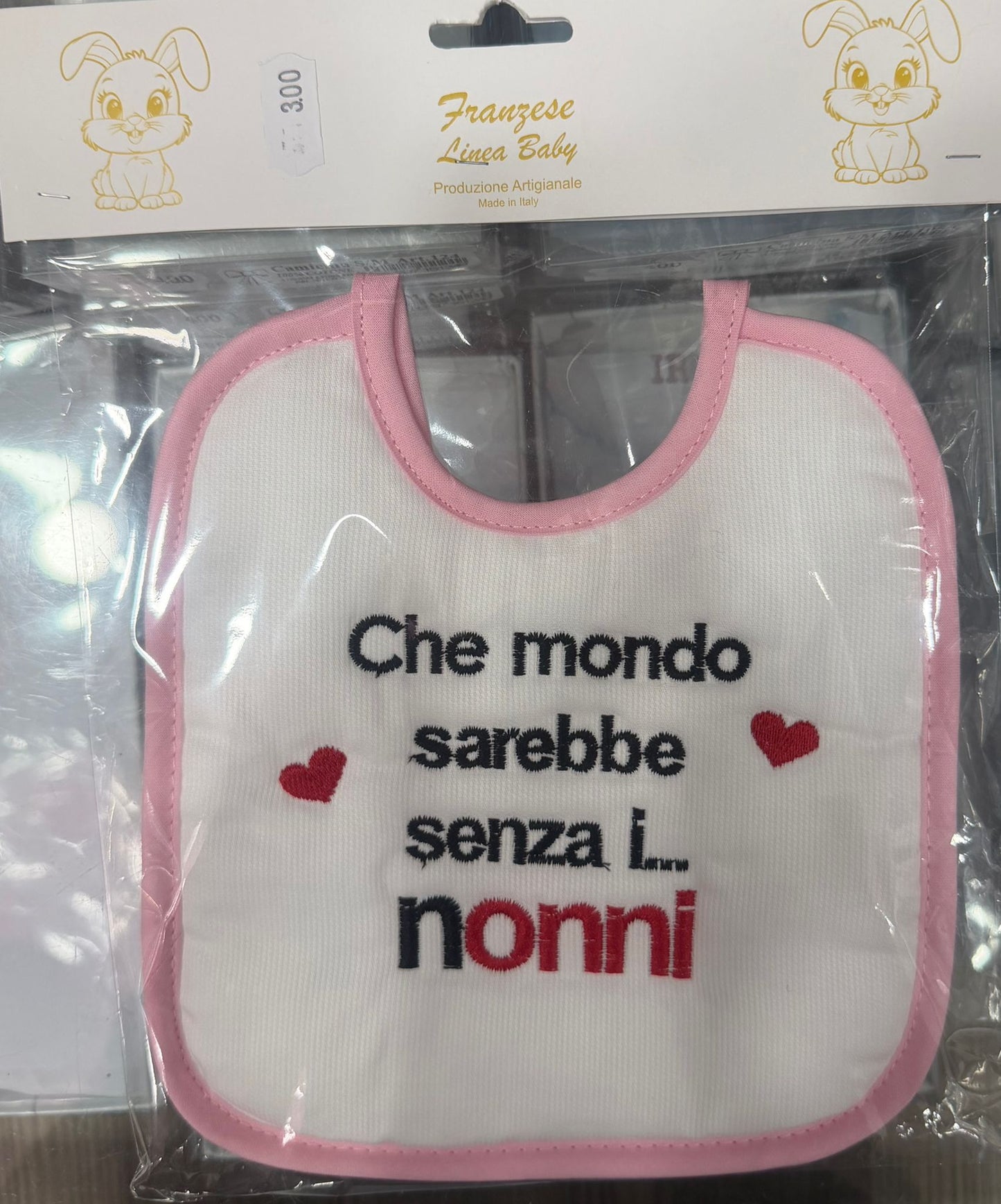 Bavetta Neonato Ricamata – Idee Regalo per Persone Speciali