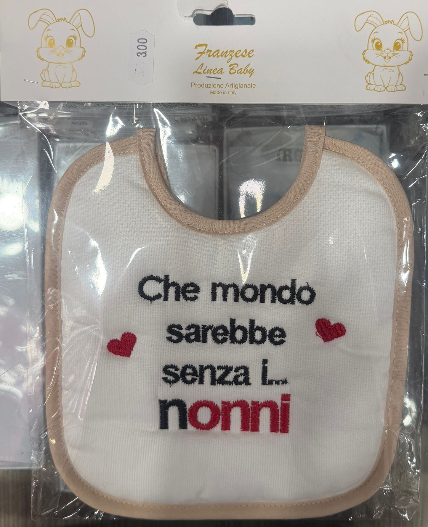Bavetta Neonato Ricamata – Idee Regalo per Persone Speciali