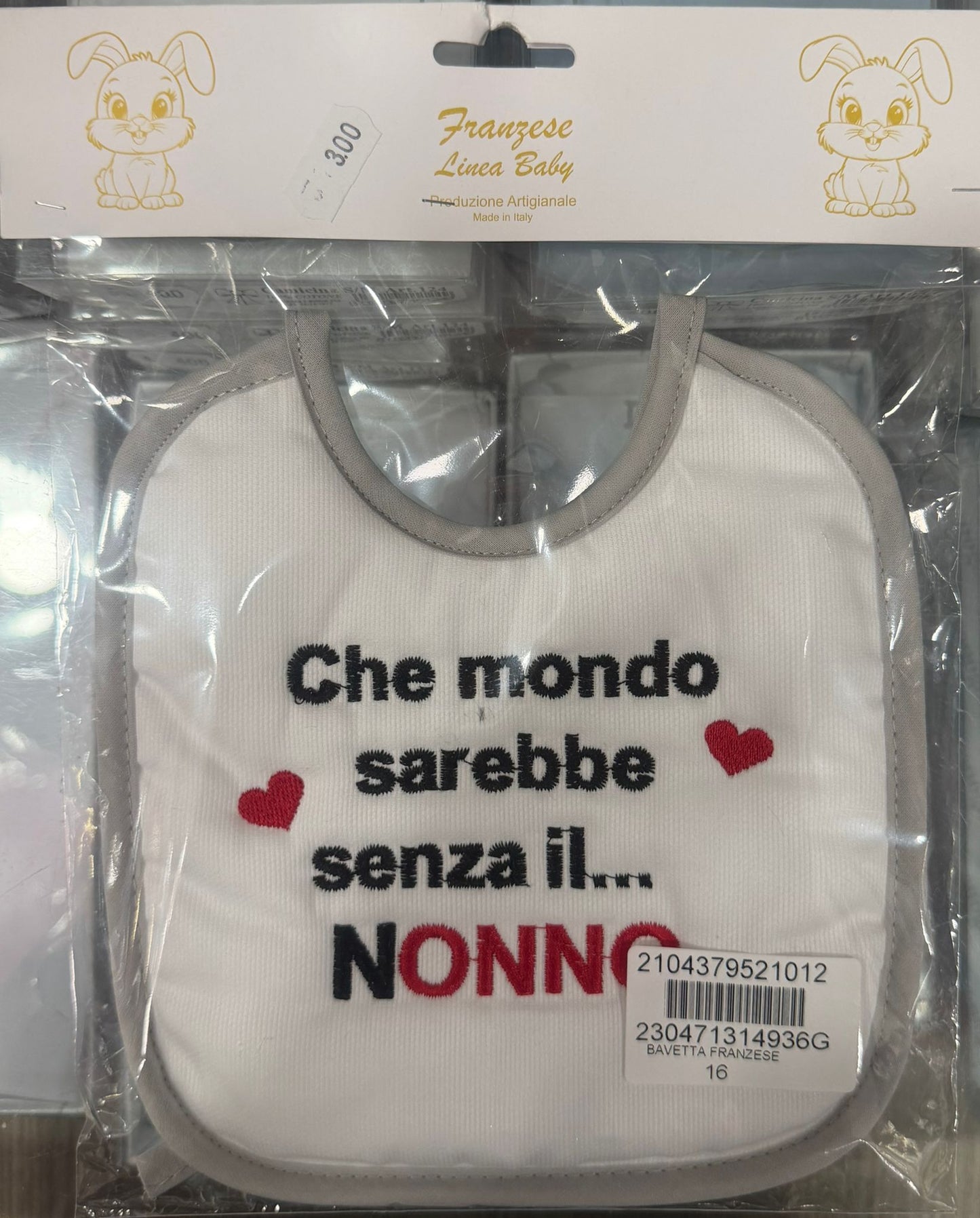 Bavetta Neonato Ricamata – Idee Regalo per Persone Speciali