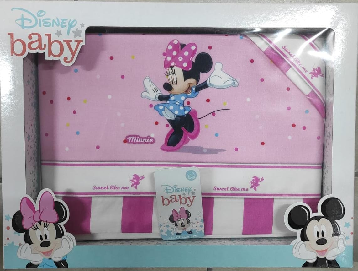 Lenzuola Passeggino Disney Baby Topolino e Minnie – 100% Cotone