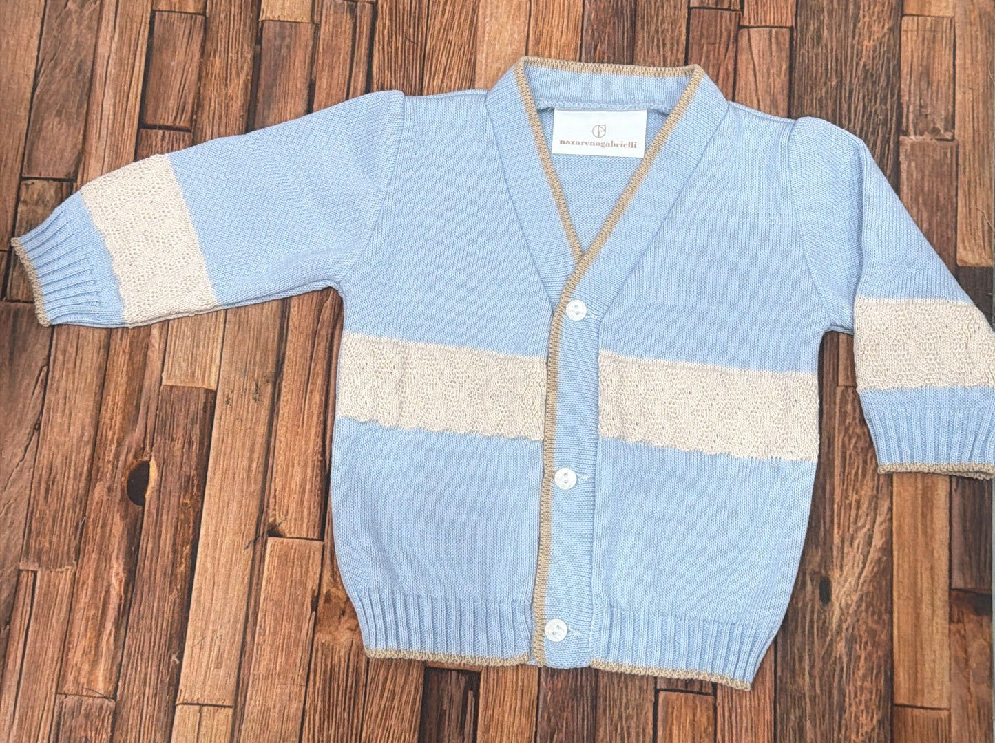 Giacchina Neonato Nazareno Gabrielli NG743/1 in Misto Lana 50% Lana 50% Acrilico