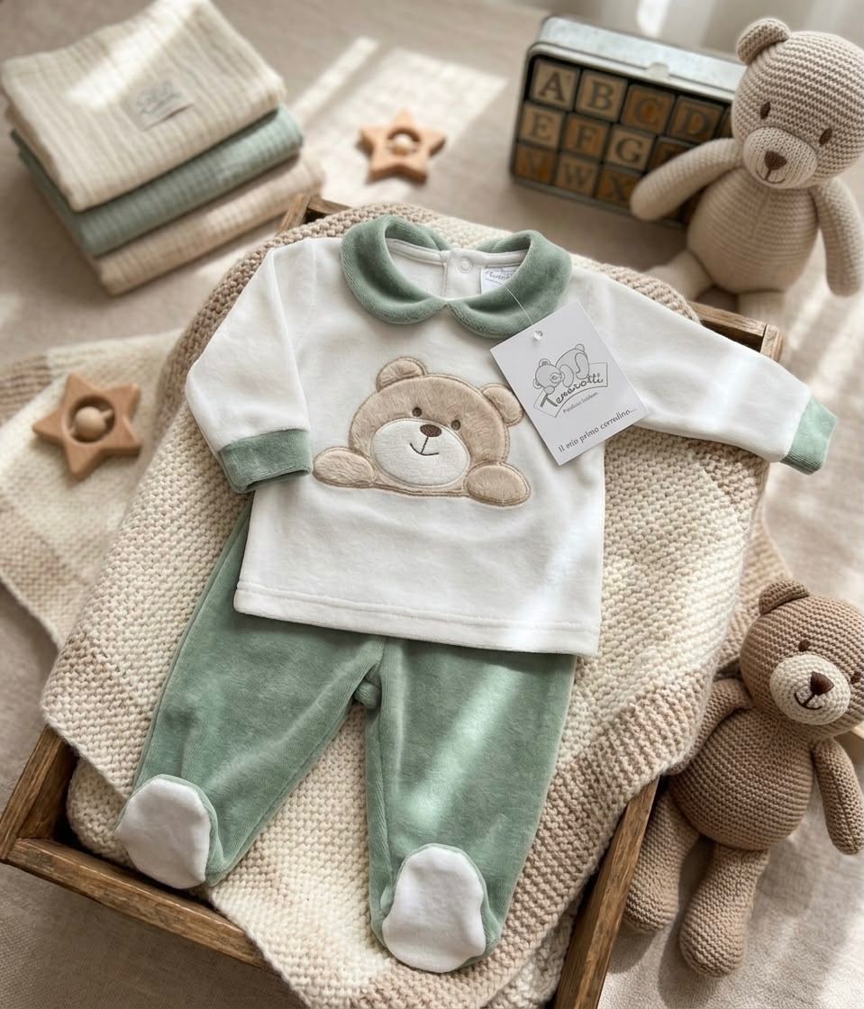 Completo Neonato con Ghettina in Ciniglia Orsetto – Art. 31/510