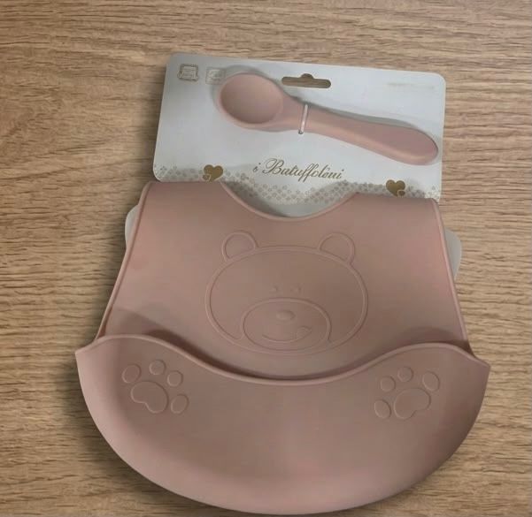 Bavetta in Silicone con Posata per Neonato – Impermeabile | i Batuffolini