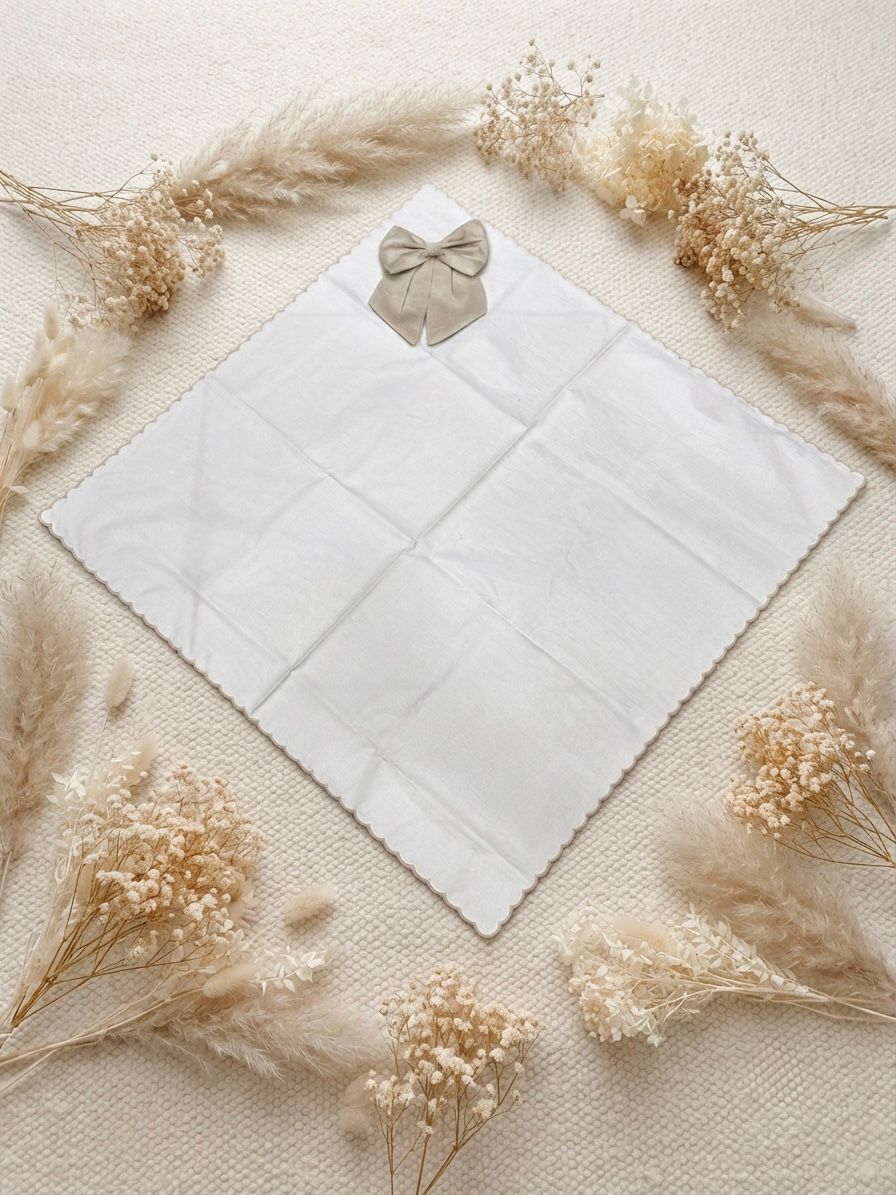Quadrato in Cotone con Fiocco Art. 517 – Percalla Neonato