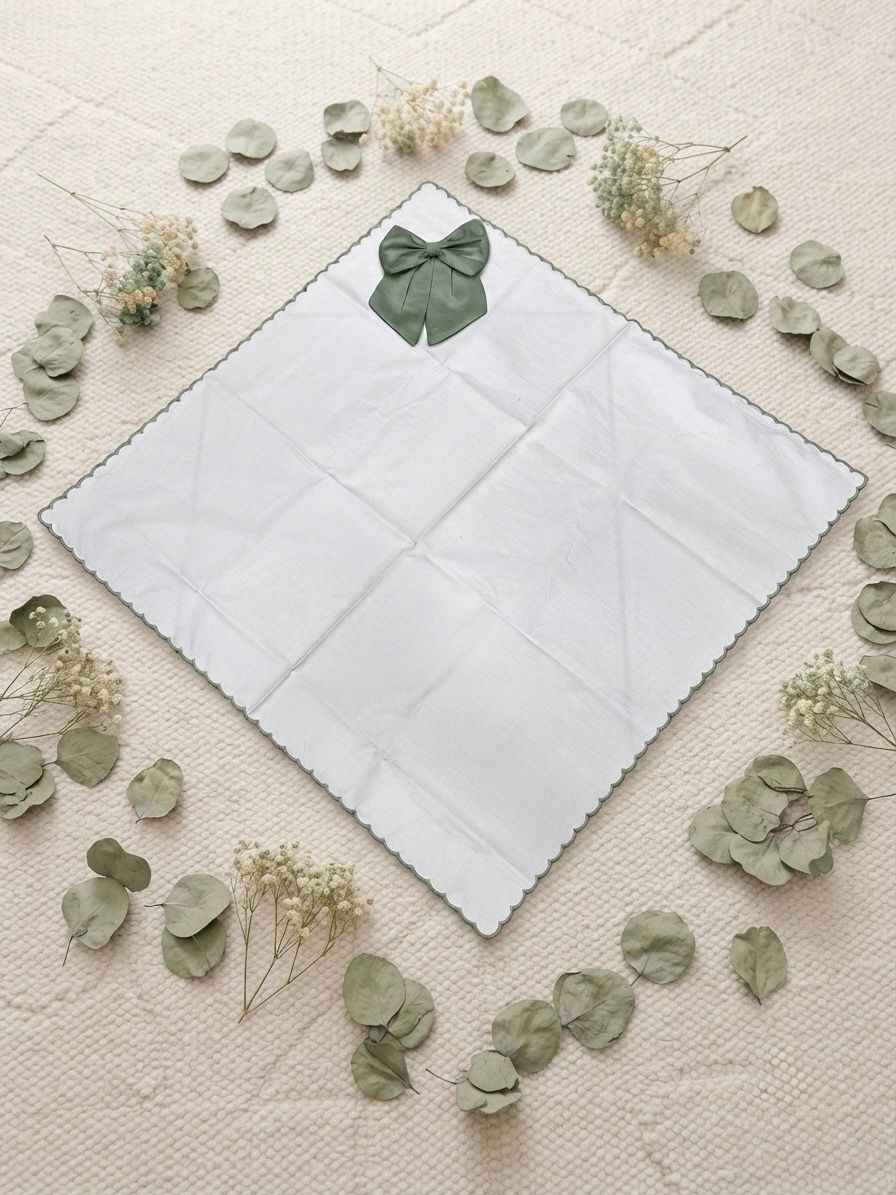 Quadrato in Cotone con Fiocco Art. 517 – Percalla Neonato