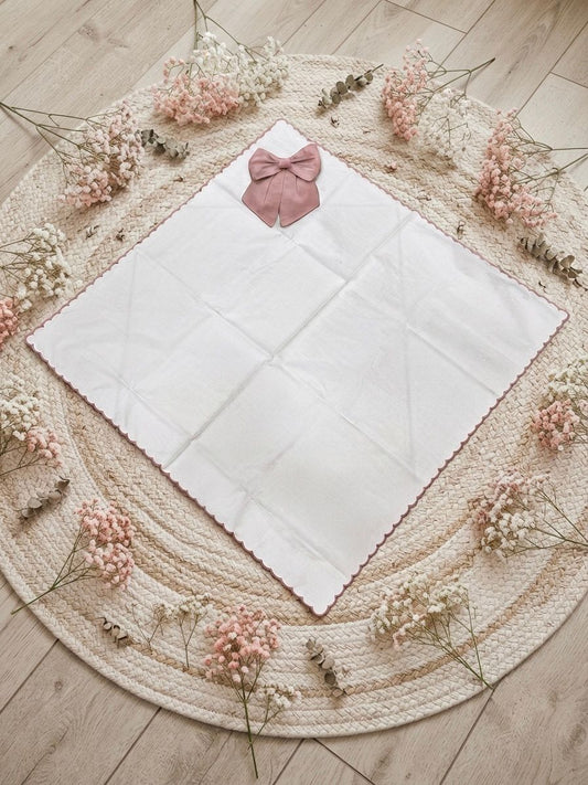 Quadrato in Cotone con Fiocco Art. 517 – Percalla Neonato