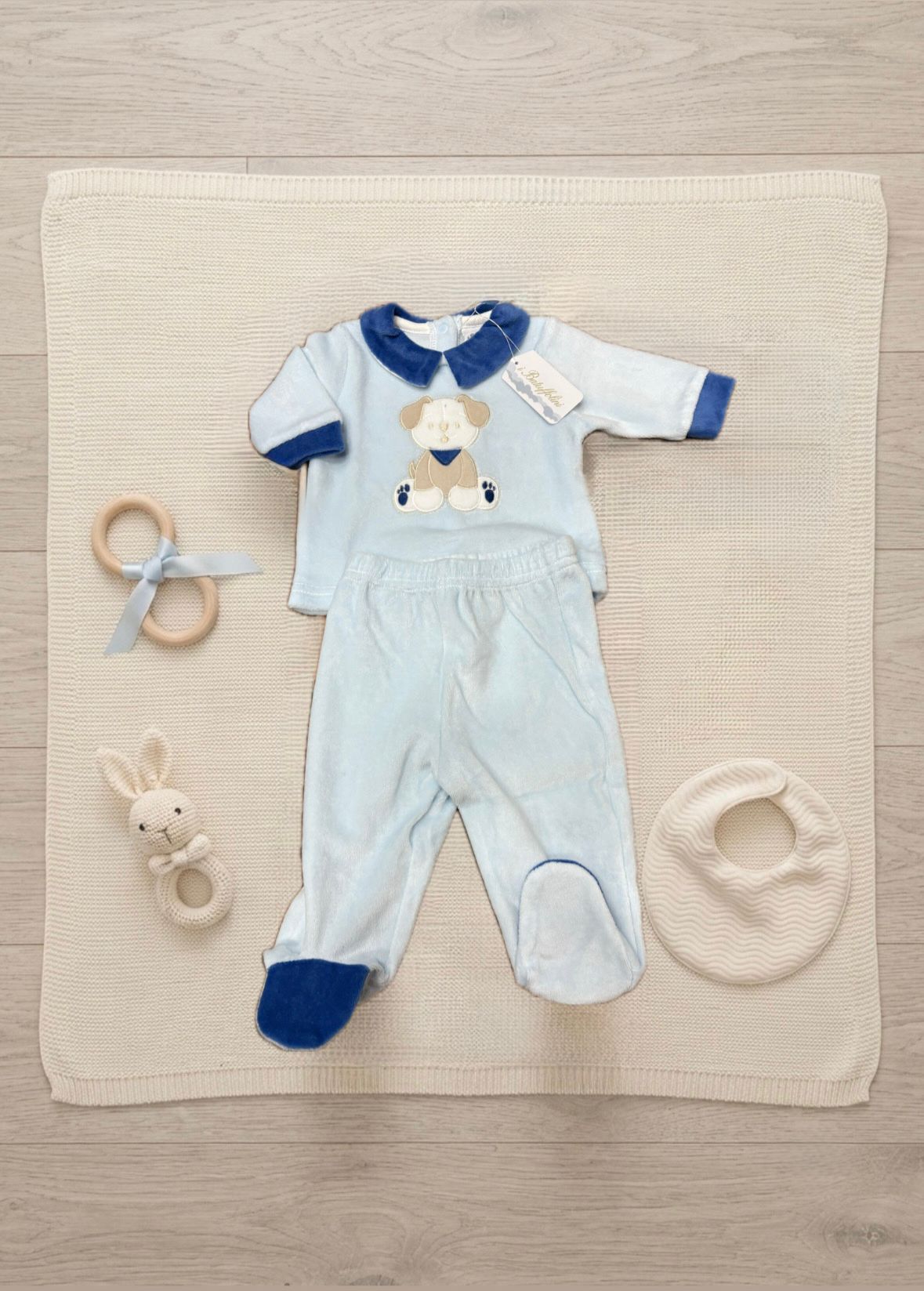 Completo Clinico Neonato in Ciniglia I Batuffolini Art. B549/4M