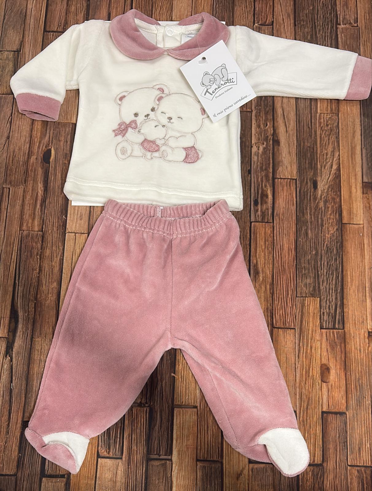 Completo Neonato con Ghettina in Ciniglia Tenerotti Art. 31 522