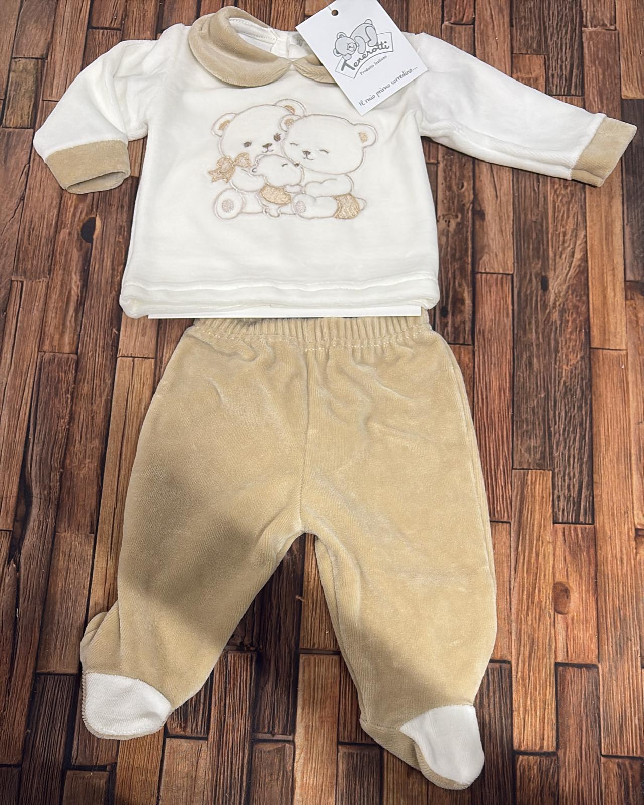 Completo Neonato con Ghettina in Ciniglia Tenerotti Art. 31 522