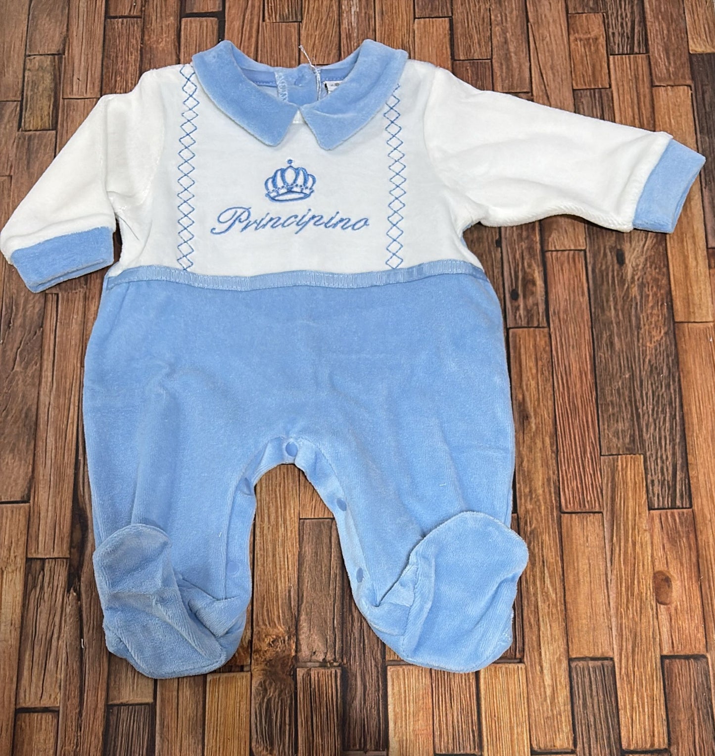 Tutina Neonato in Ciniglia Principino – I Batuffolini Art. B524/M13