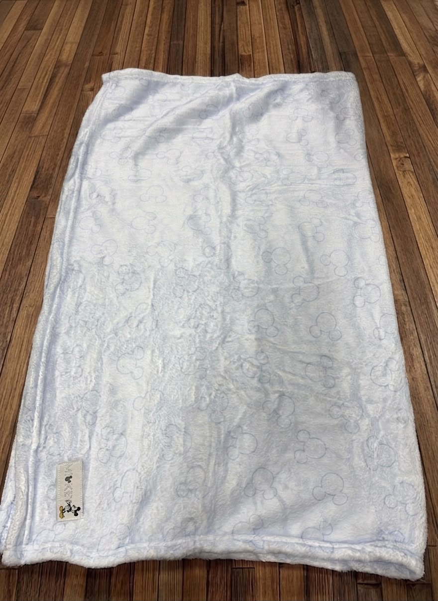 Plaid in Pile Topolino – Bianco/Azzurrino e Cielo