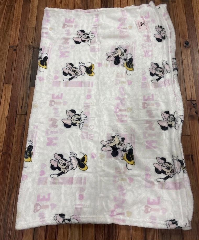 Plaid in Pile Minnie – Bianco/Rosa e Rosa