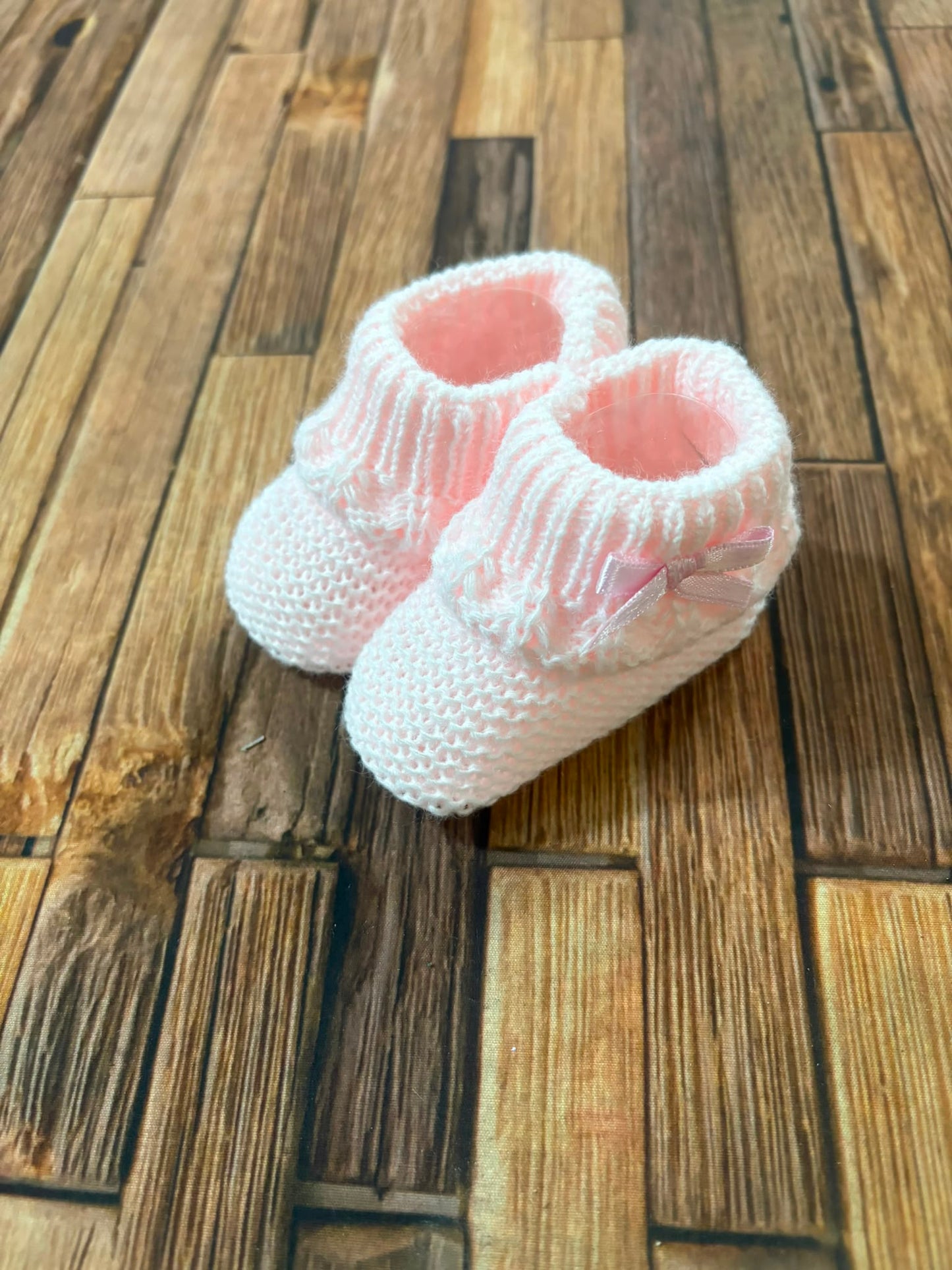Scarpine Neonato in Lana con Fiocchetto – Modello 4