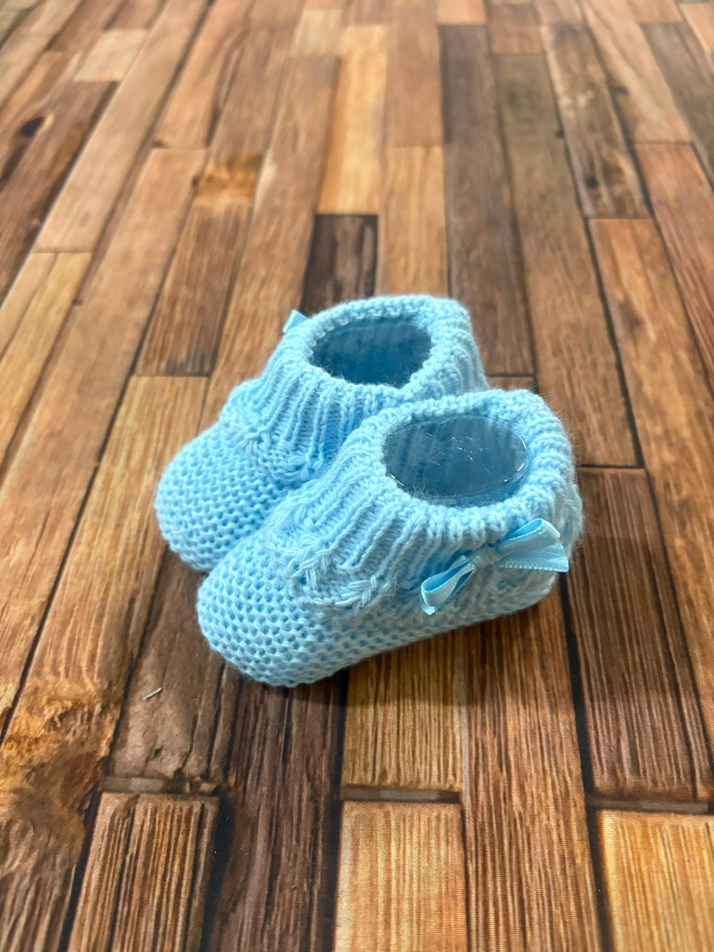 Scarpine Neonato in Lana con Fiocchetto – Modello 4