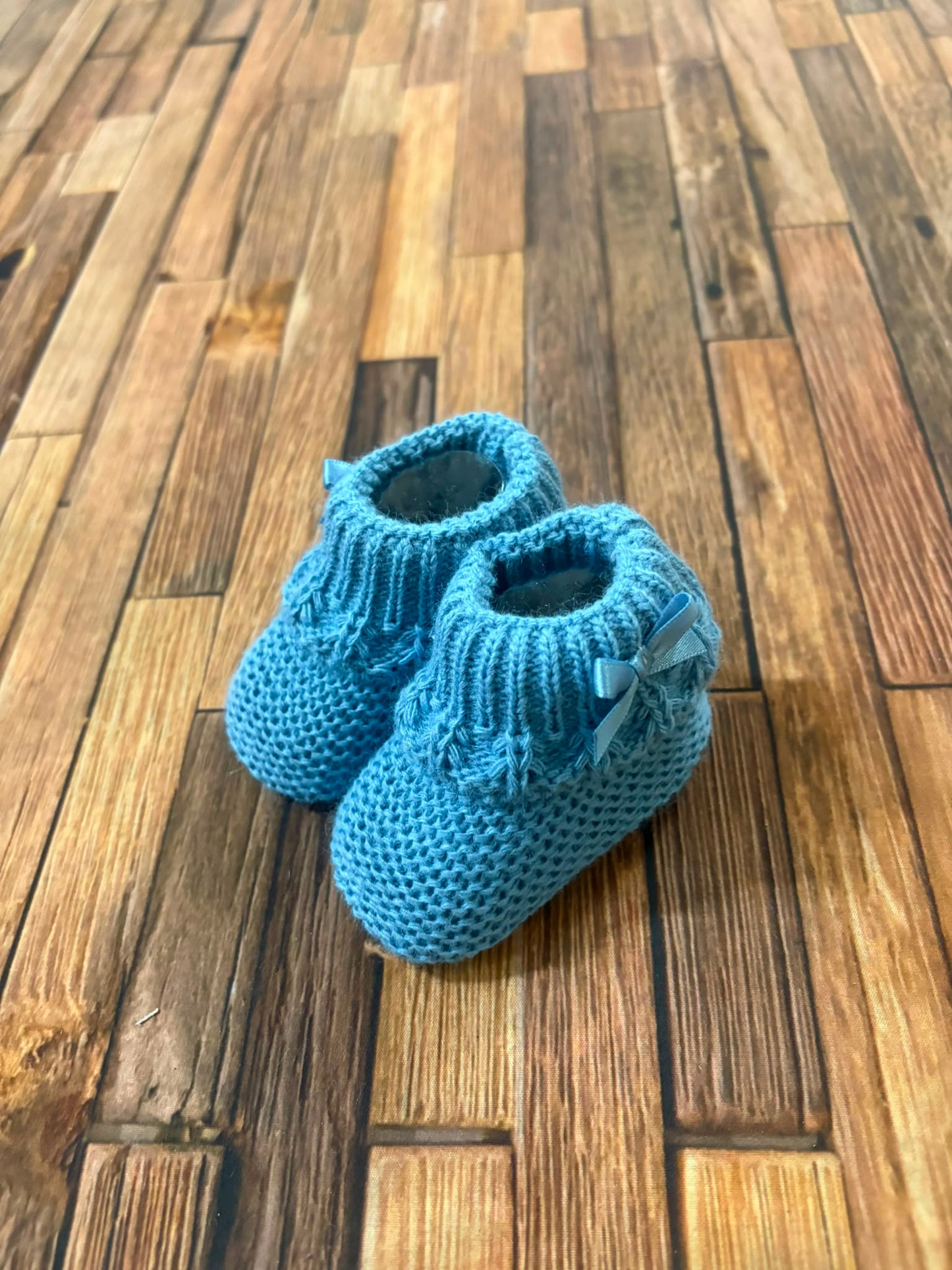 Scarpine Neonato in Lana con Fiocchetto – Modello 4