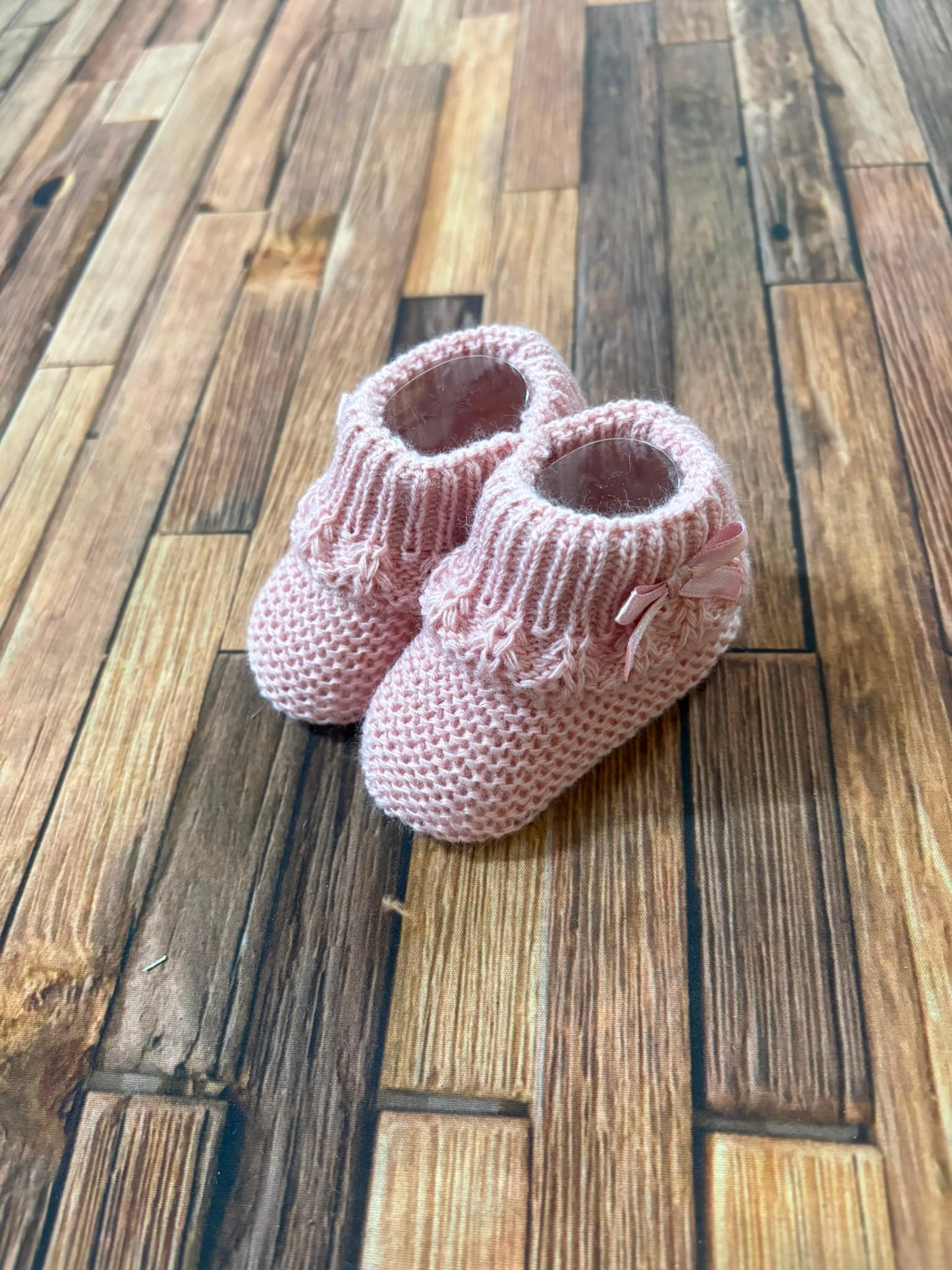 Scarpine Neonato in Lana con Fiocchetto – Modello 4