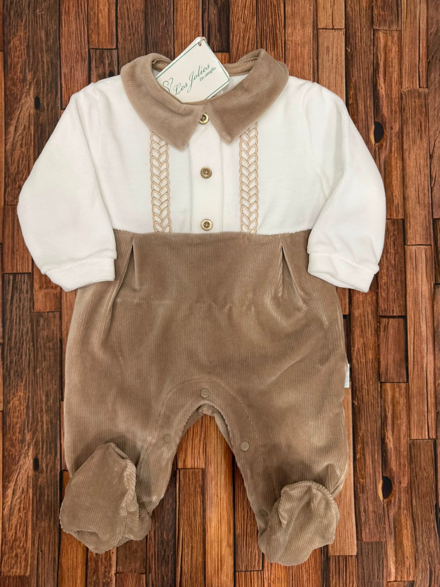 Tutina in Ciniglia Les Jolies Elegante con Colletto – Art. LJ-344 Dis.36