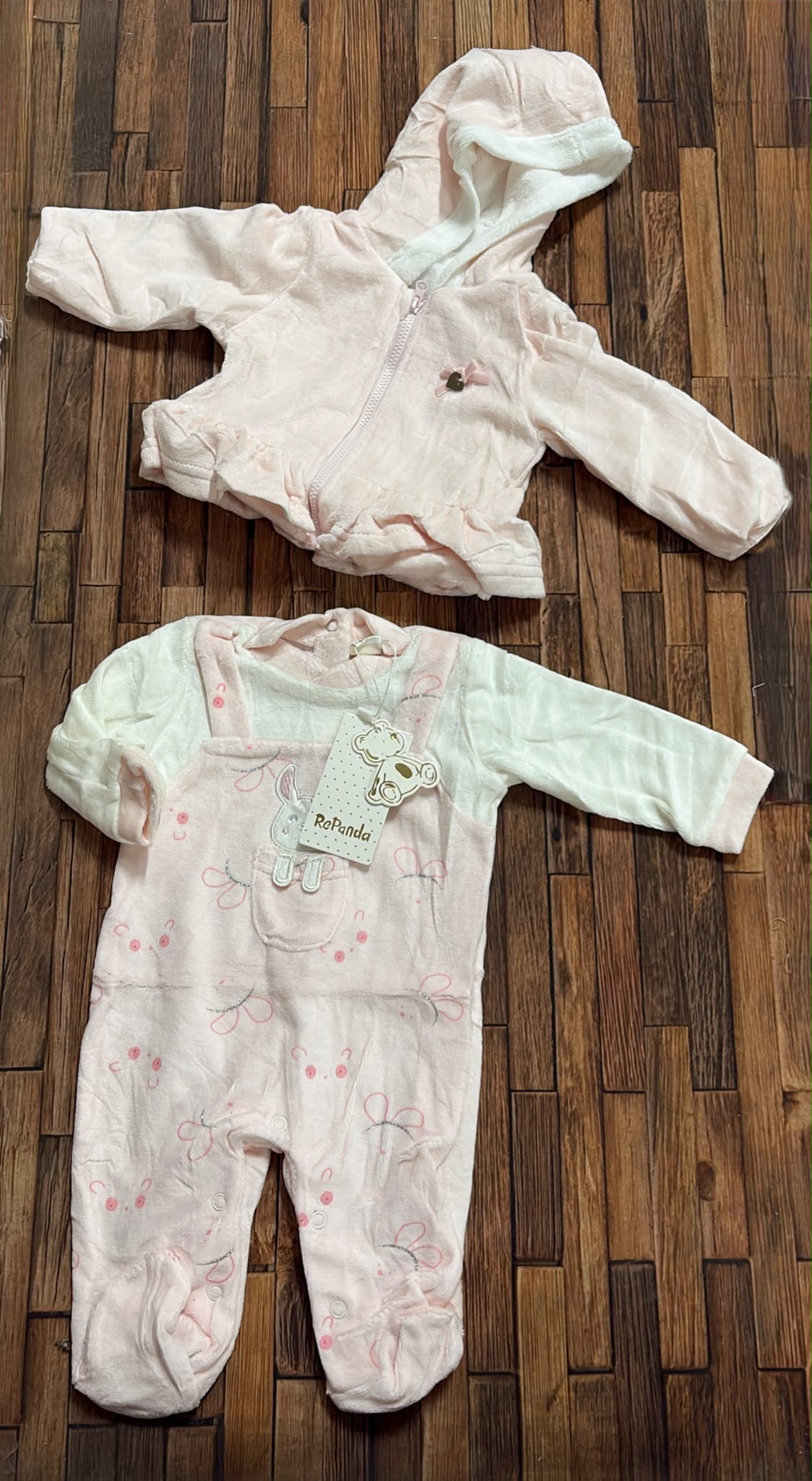Tutina Neonato in Ciniglia con Felpa Imbottita RePanda RB-558