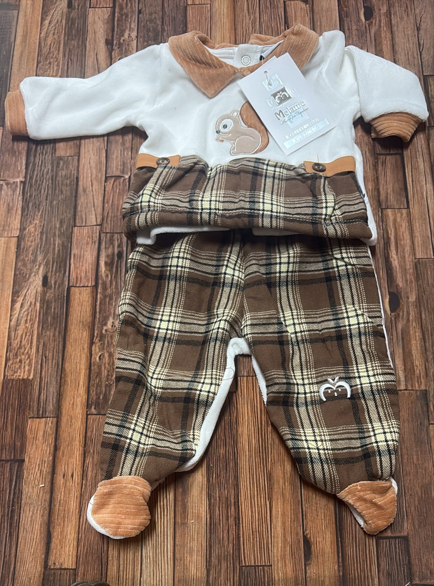 Completo Spezzato in Ciniglia Neonato Melanie SC103