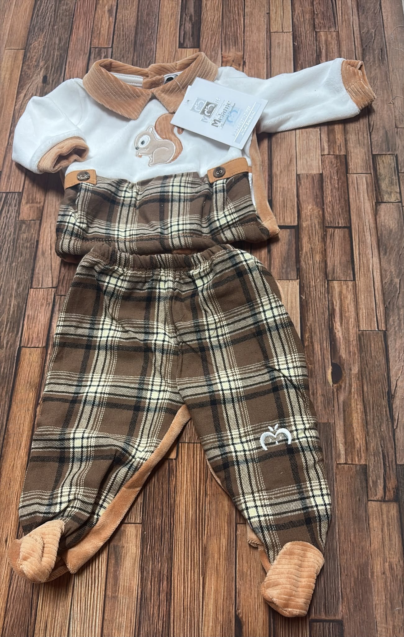 Completo Spezzato in Ciniglia Neonato Melanie SC103