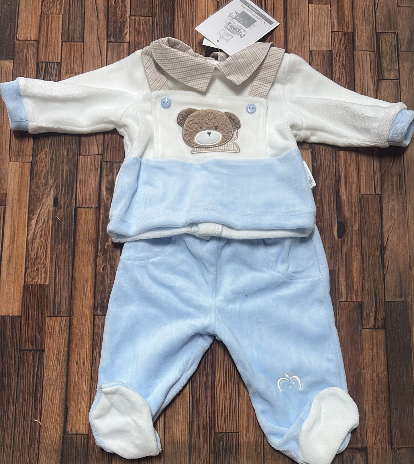 Completo Spezzato in Ciniglia Neonato Melanie SC108