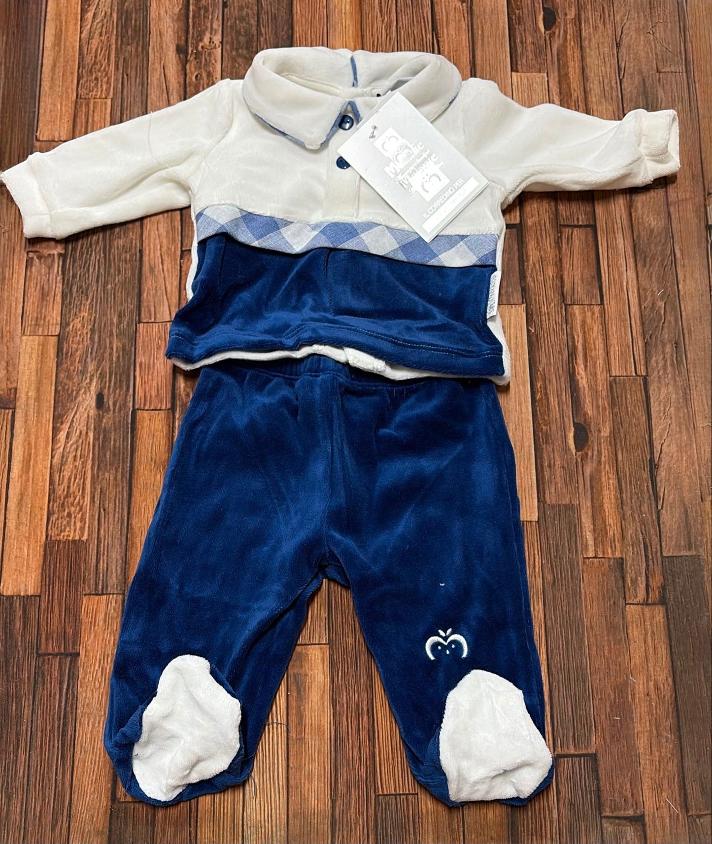 Completo Spezzato in Ciniglia Neonato Melanie SC107