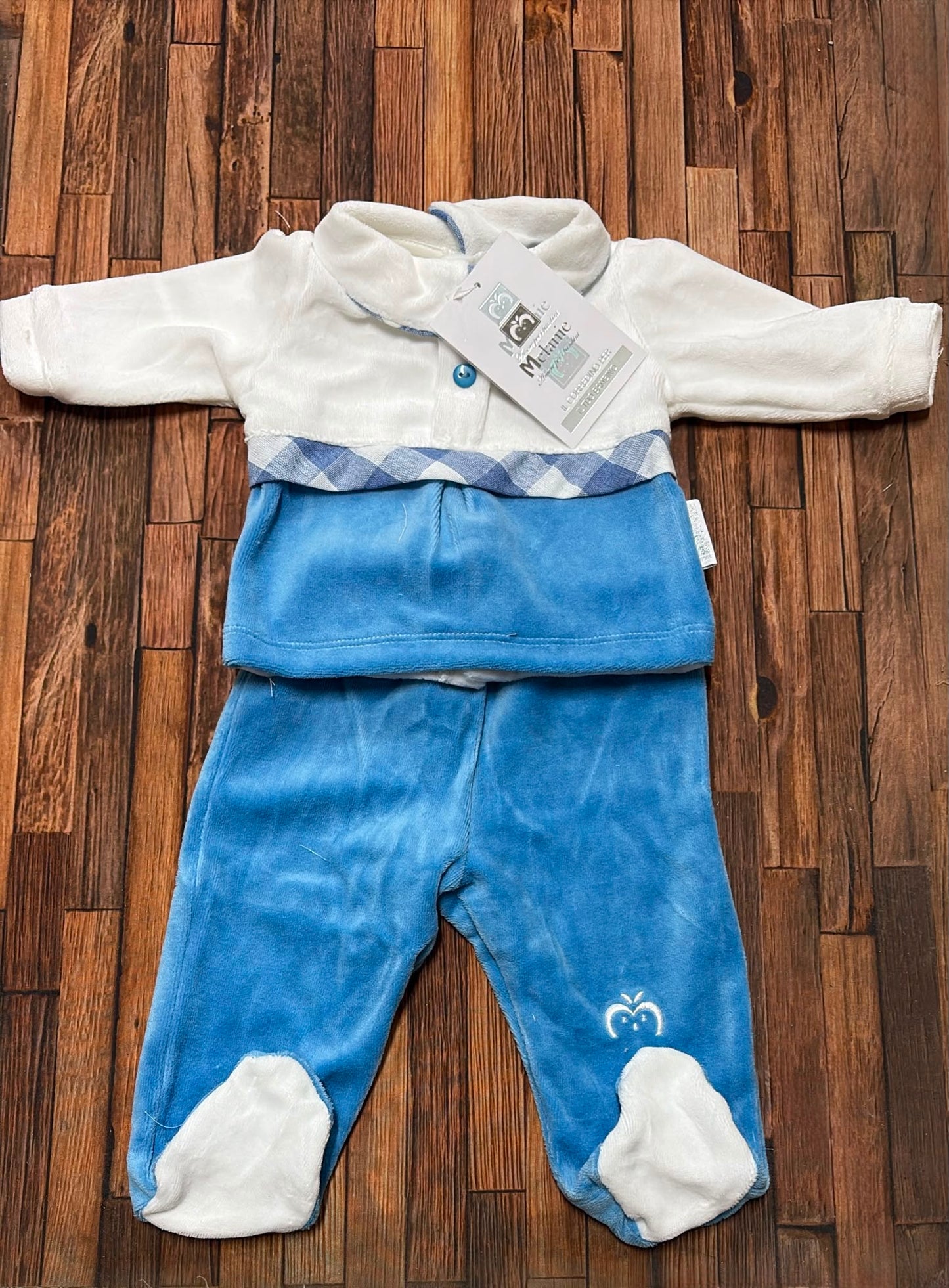 Completo Spezzato in Ciniglia Neonato Melanie SC107