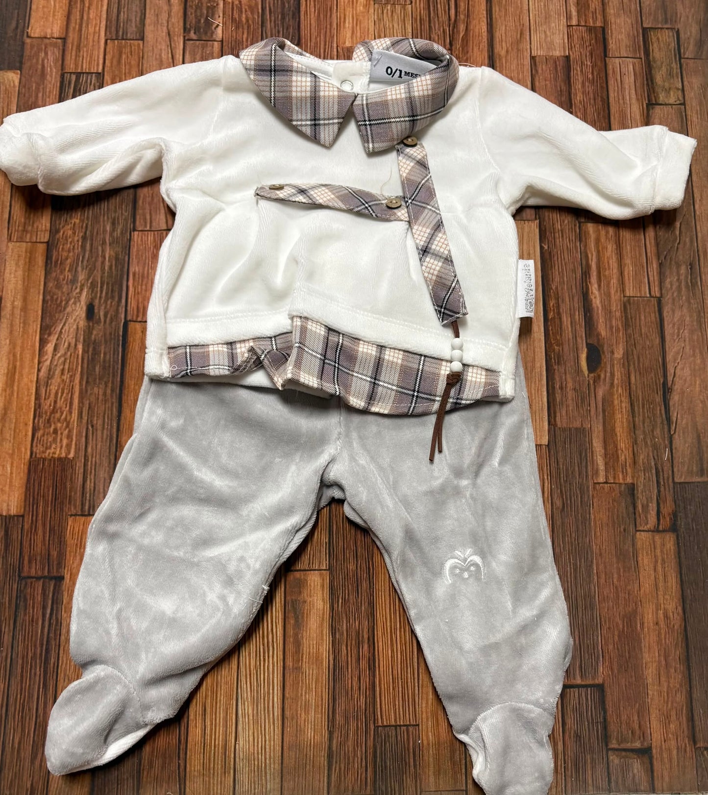 Completo Spezzato in Ciniglia Neonato Melanie SC102