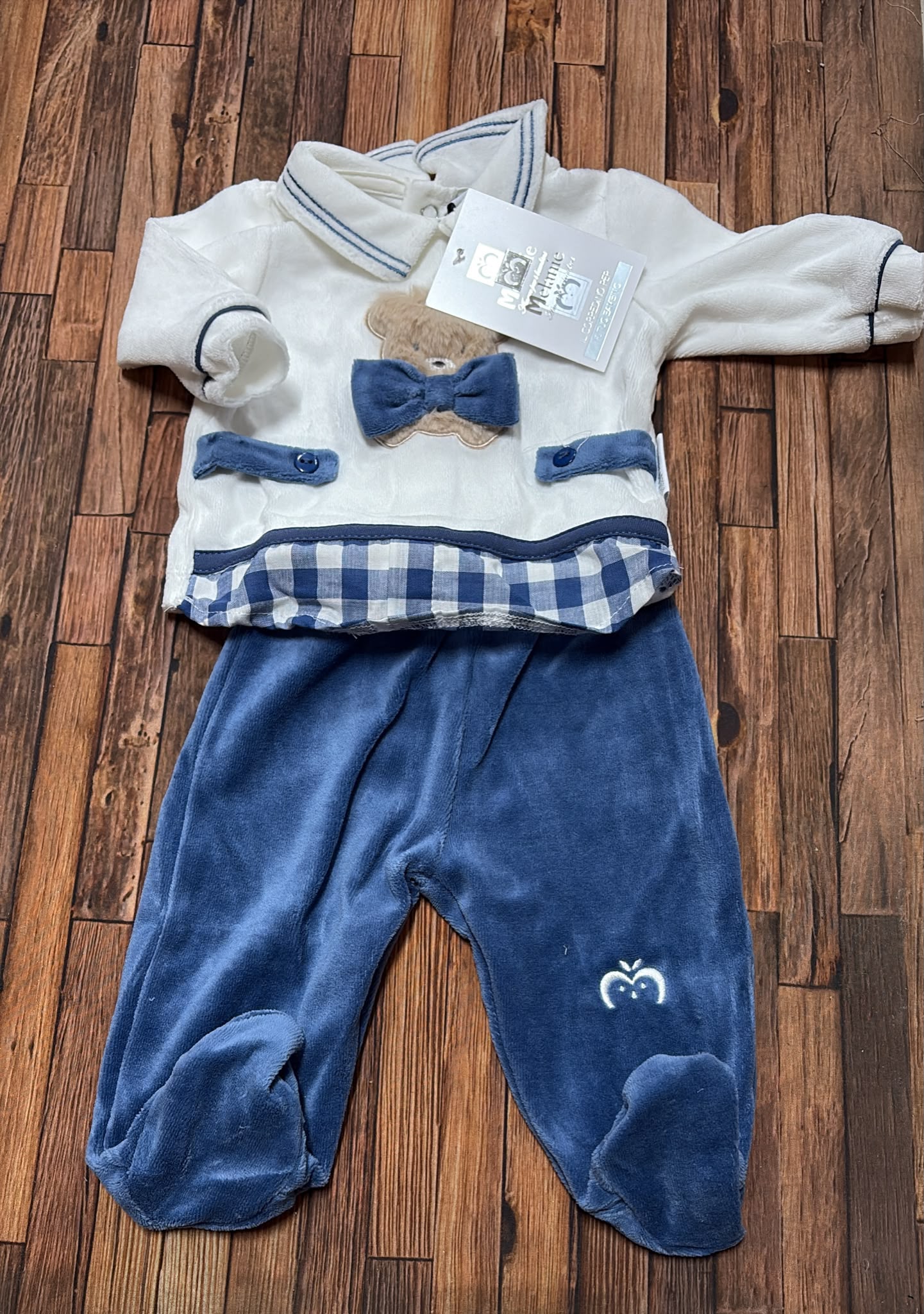Completo Spezzato in Ciniglia Neonato Melanie SC101