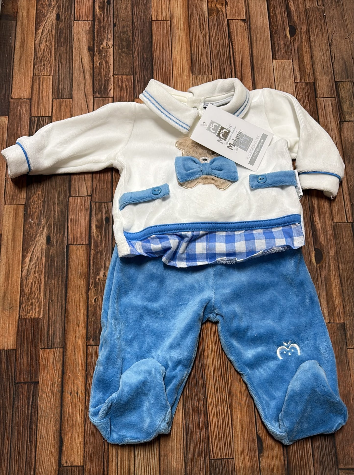 Completo Spezzato in Ciniglia Neonato Melanie SC101