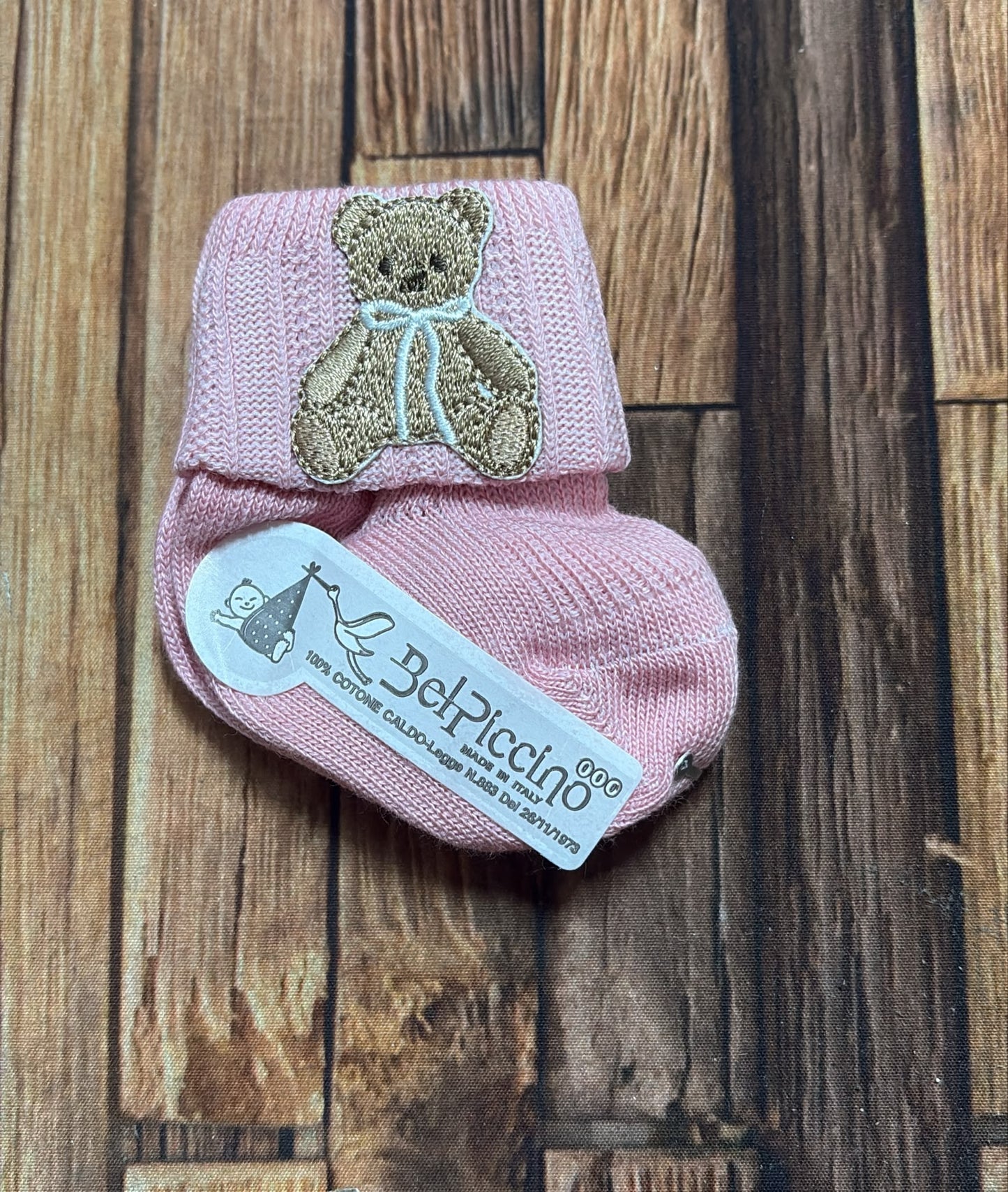 Calzini Neonato in Filo con Orsetto Bel Piccino 4368T/20