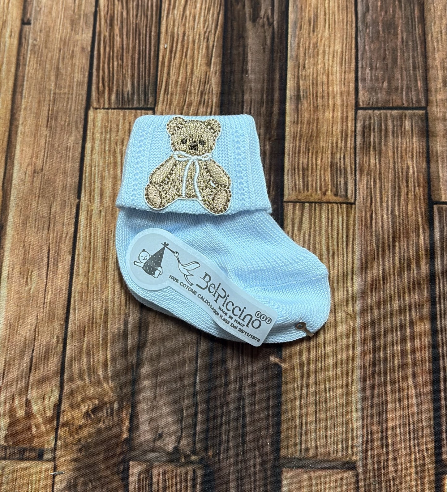 Calzini Neonato in Filo con Orsetto Bel Piccino 4368T/20