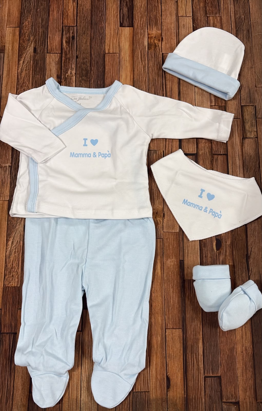 Set Nascita Neonato 5 Pezzi in Caldo Cotone Les Jolies LJ-3591 Dis.3