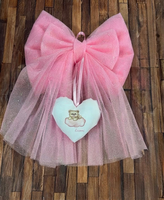 Coccarda Nascita con Fiocco e Cuore Irge IR1040