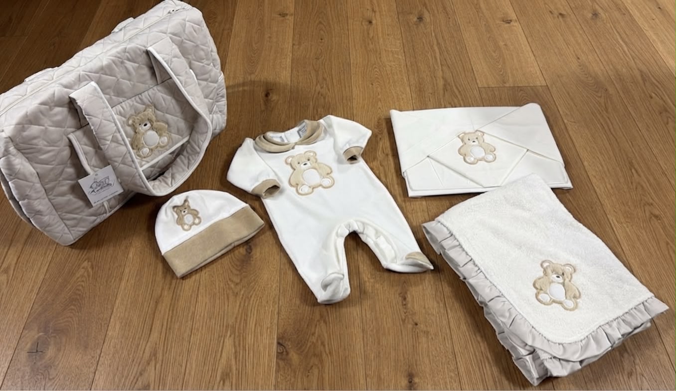 Set Uscita Nascita Tutina + Copertina “Stelle & Pupi” – Art. SNBA-1494-M3 (Copia) (Copia)